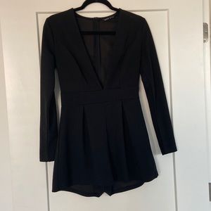 Black long sleeve romper